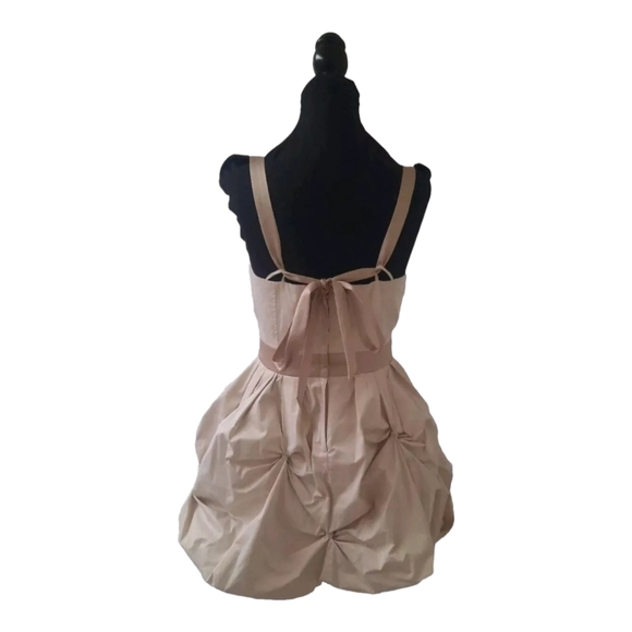 XXI formal Size 6 Sleeveless Ruched Sheath Silky Dress Fairy Party Prom Spring - Picture 2 of 9